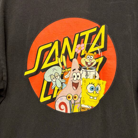 Santa Cruz Sponge Bob Shirt Nickelodeon Double Sided Skater Grunge Patrick Star - Picture 4 of 10